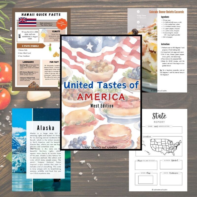 United Tastes of America: West Edition, A State Study and Cookbook