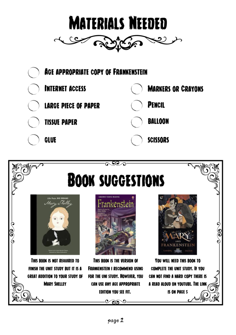 Monsters and Morality: Exploring Mary Shelley's Frankenstein - A Primary Grades Unit Study - Image 3