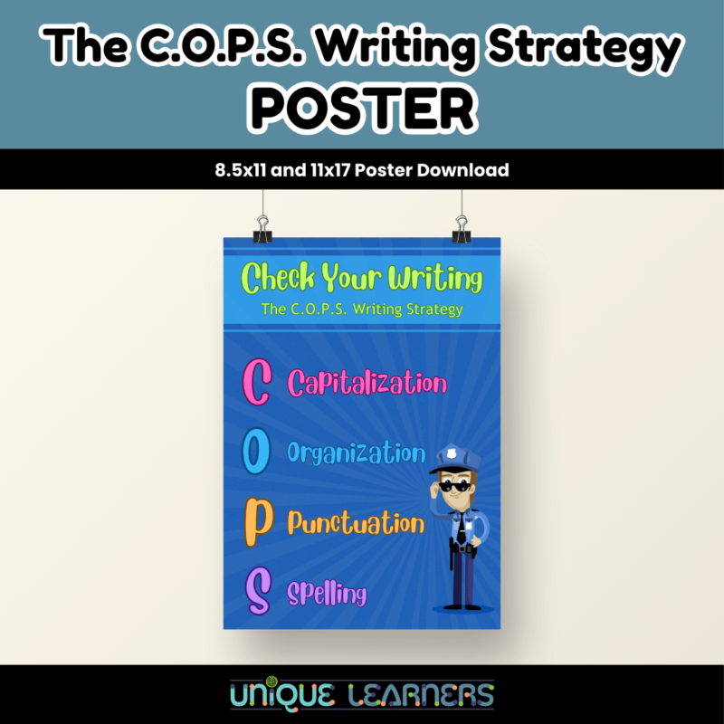 The COPS Writing Strategy Poster