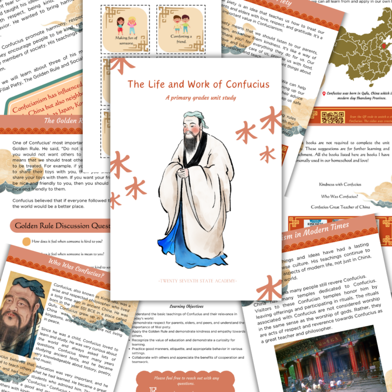 The Life and Work of Confucius - A Primary Grades Unit Study