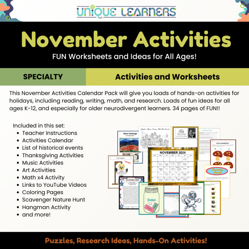 November Calendar Activities Pack - Image 4