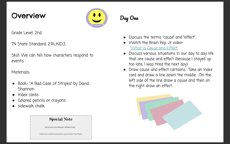 Telling How Characters Respond to Events - with "A Bad Case of Stripes" - Image 6