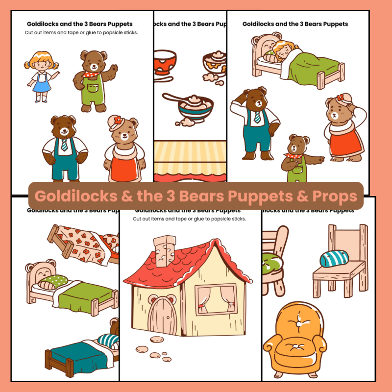 B is for Bear Preschool Activity Pack Goldilocks and the Three Bears Letter B Week Lessons - Image 4