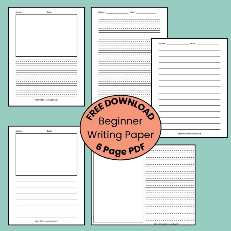 Primary Writing Paper Beginner Writing Lines Handwriting Sheets Story Pages Elementary Writing Pages