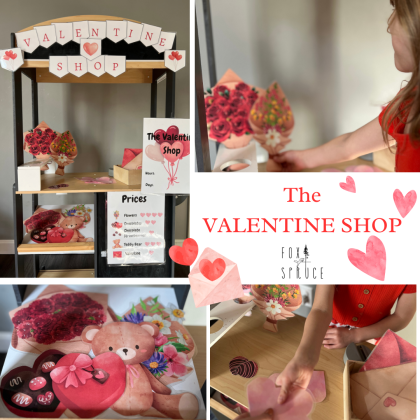 Valentines shop dramatic play