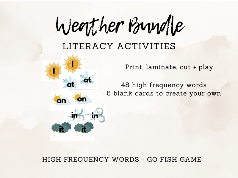Weather Bundle Math & Literacy Activities - Image 4