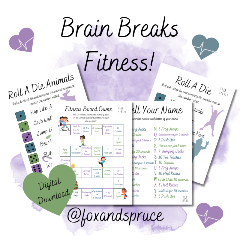 Brain Break Activities Fitness-Movement Breaks Physical Activity