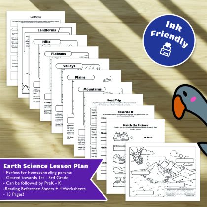 Landforms Lesson Chapter - Ink Friendly