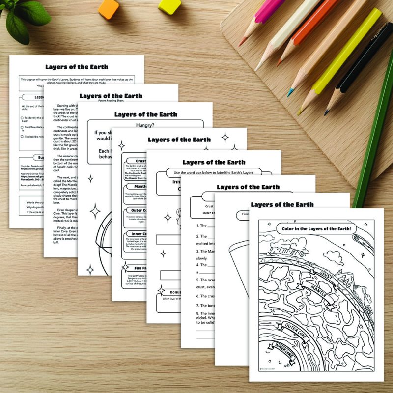 Layers of the Earth Lesson Chapter - Ink Friendly - Image 2