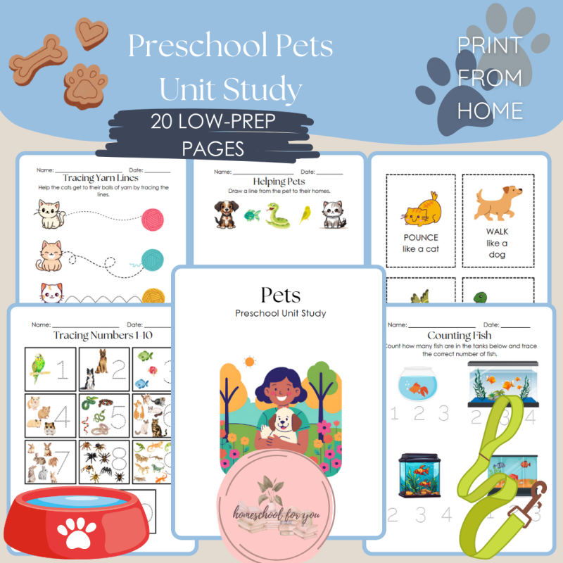 Preschool Pets Unit Study