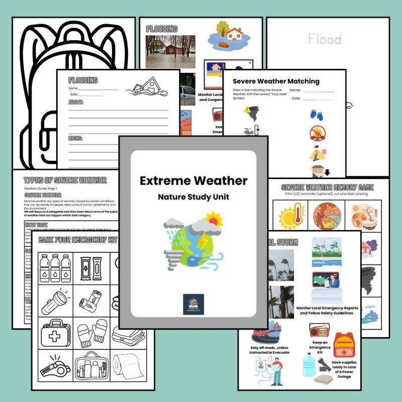 Extreme Weather Family Unit Earth Science Emergency Preparation Severe Weather Study Unit