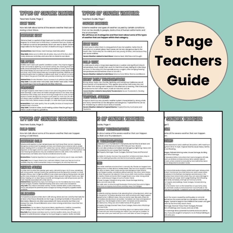 Extreme Weather Family Unit Earth Science Emergency Preparation Severe Weather Study Unit - Image 2