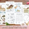Rabbit & Hare Mini Unit, Spring Homeschool printable,Rabbit Unit study, Easter Homeschool activity