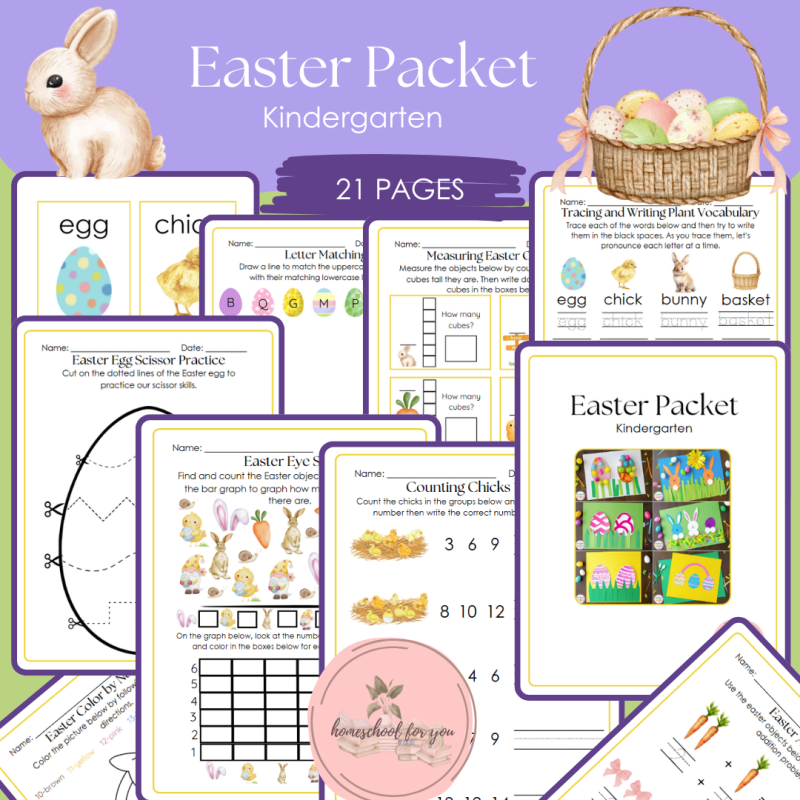 Easter Packet for Kindergarten - Spring Learning Unit