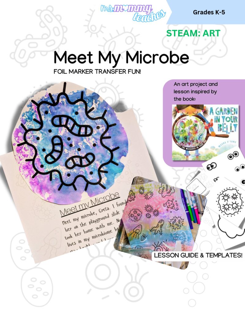 Meet My Microbe- Foil Marker Art Transfer SHAPES, LINES, PATTERNS
