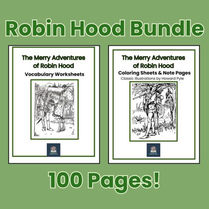 The Merry Adventures of Robin Hood Notes and Vocabulary Bundle 100 Pages!