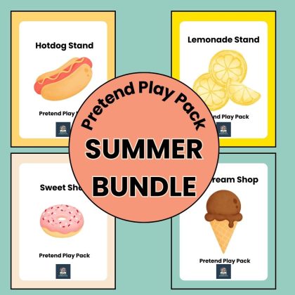 Pretend Play Summer Bundle Dramatic Play Shop Ice Cream Hot Dog Cart Lemonade Stand Sweet Shop
