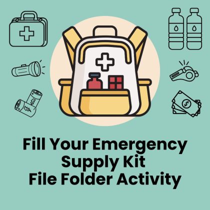 Emergency Supply Kit Activity Fill Your Emergency Kit File Folder Activity