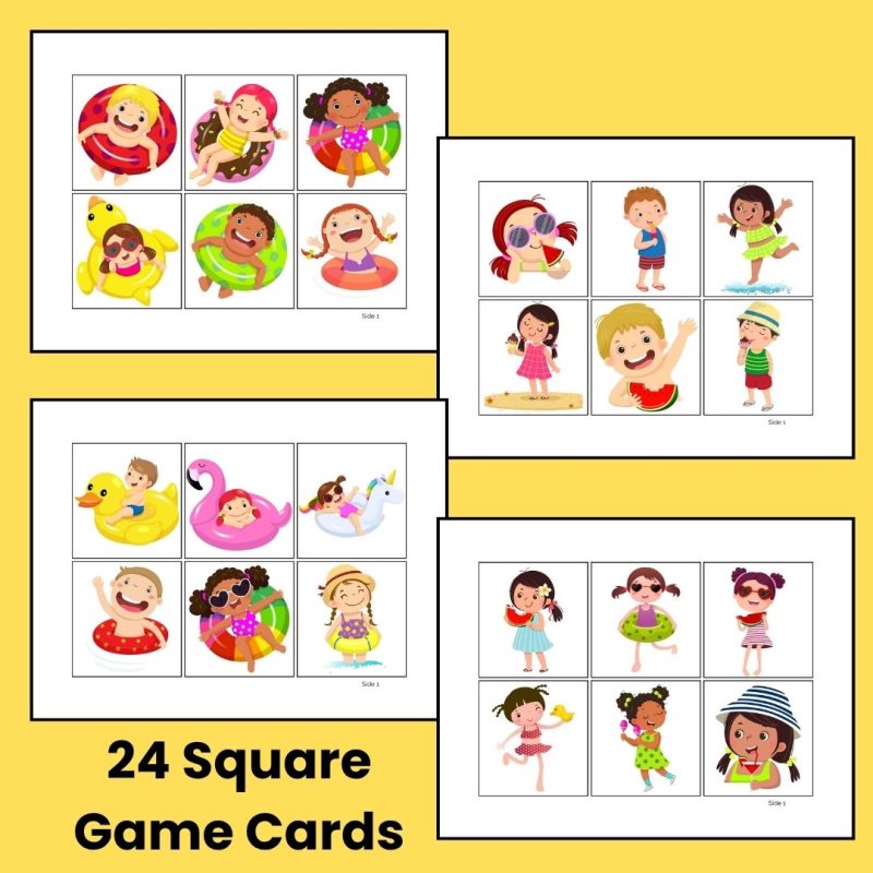 Summer Kids Memory Game Matching Cards - Image 3
