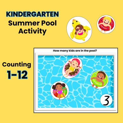 Kindergarten Summer Pool Activity Preschool Math Counting 1-12