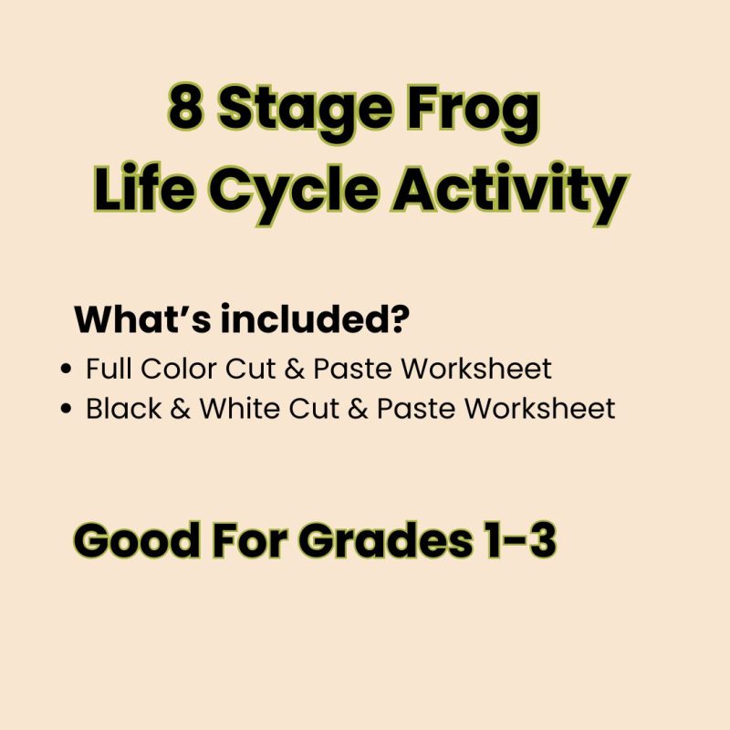 Frog Life Cycle Cut & Paste Activity Worksheet - Image 4