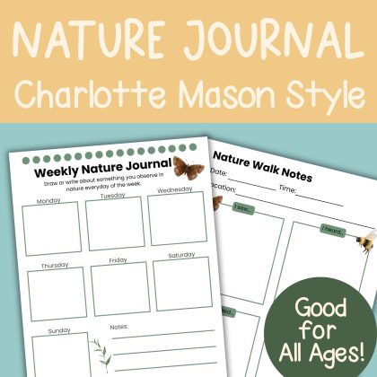 Printable Nature Journal For Kids Charlotte Mason Inspired