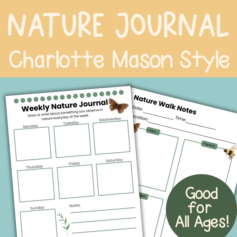 Printable Nature Journal For Kids Charlotte Mason Inspired