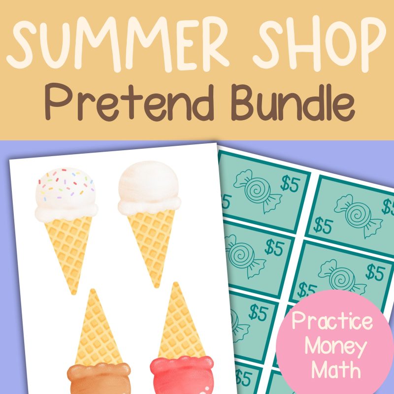 Pretend Play Summer Bundle Dramatic Play Shop Ice Cream Hot Dog Cart Lemonade Stand Sweet Shop - Image 2