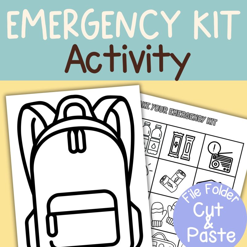 Emergency Supply Kit Activity Fill Your Emergency Kit File Folder Activity