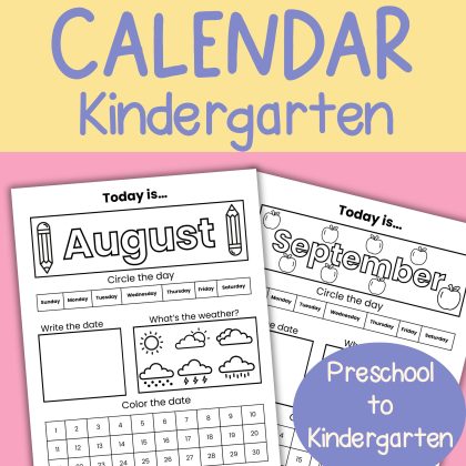Printable Kindergarten Daily Calendar Worksheets Preschool Daily Work Coloring Page 12 Month Date