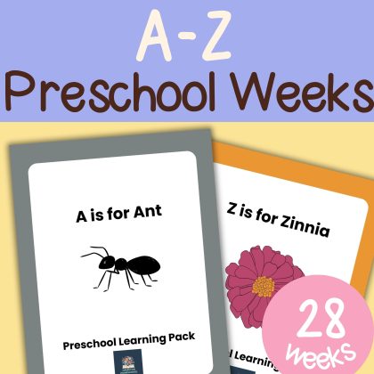 28 Week Alphabet Preschool Curriculum Backyard Nature Theme Activity Units
