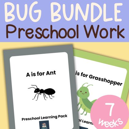 Preschool Bug Bundle Pre-K Learning Pack 7 Week Lessons