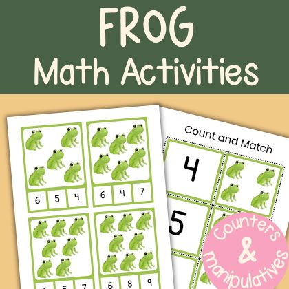 Frog Math Activity Bundle Preschool Kindergarten Math Manipulatives