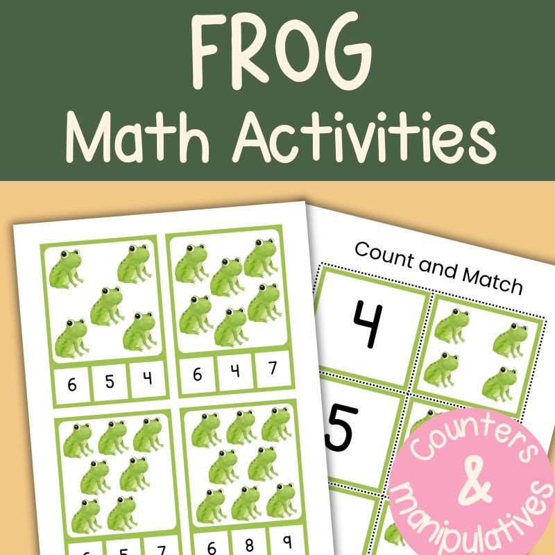 Frog Math Activity Bundle Preschool Kindergarten Math Manipulatives