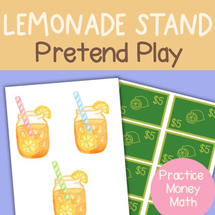 Lemonade Stand Dramatic Play Set Lemon Theme Shop Pretend Play Pack