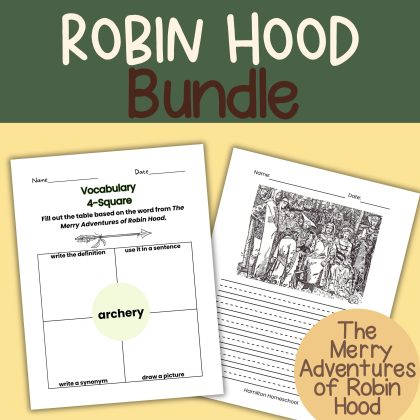 The Merry Adventures of Robin Hood Notes and Vocabulary Bundle 100 Pages!