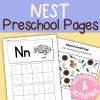 N is for Nest Preschool Activity Sheet Bundle Pre-K -Kindergarten Homeschool Curriculum