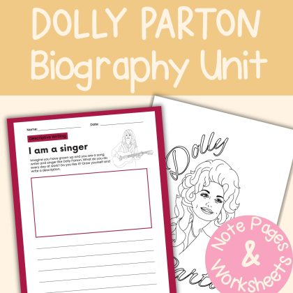 Dolly Parton Biography Unit Family Style Learning Printable Biographical Study Social Studies