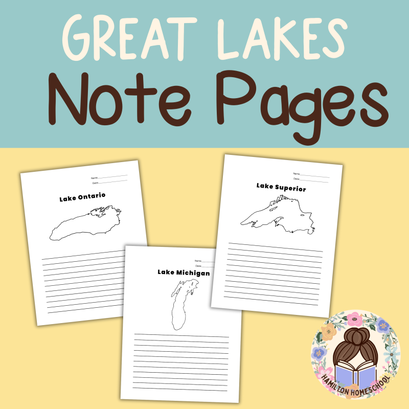 Great Lakes Worksheets and Note Pages Family Learning Resource - Image 2