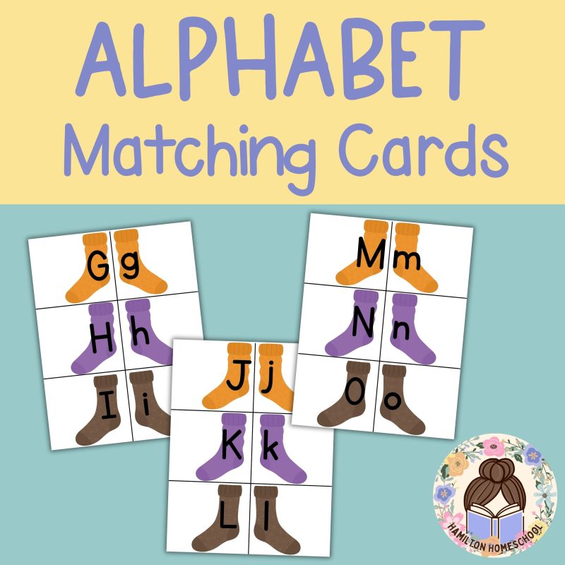 Autumn Cozy Sock Alphabet Match Cards ABC Matching Game Fall Theme Socks Preschool Kindergarten - Image 2