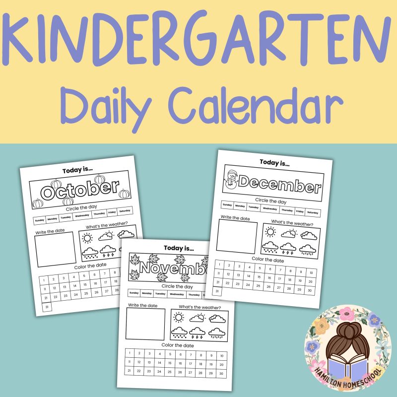 Printable Kindergarten Daily Calendar Worksheets Preschool Daily Work Coloring Page 12 Month Date - Image 2