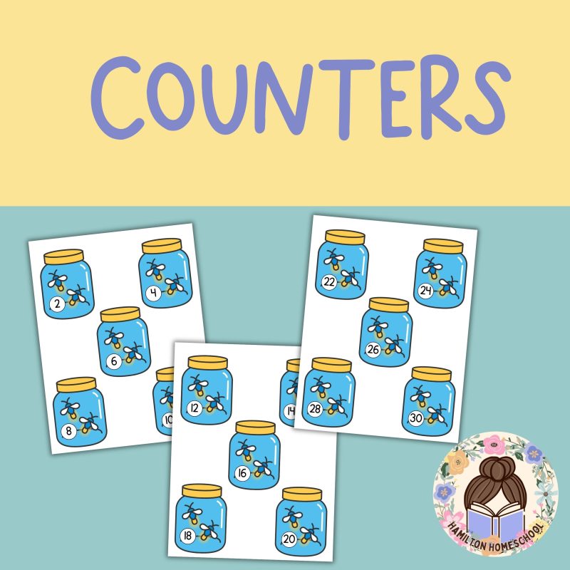 Firefly Skip Counters Count by 2s Firefly in a Jar Math Manipulatives Even Numbers - Image 2