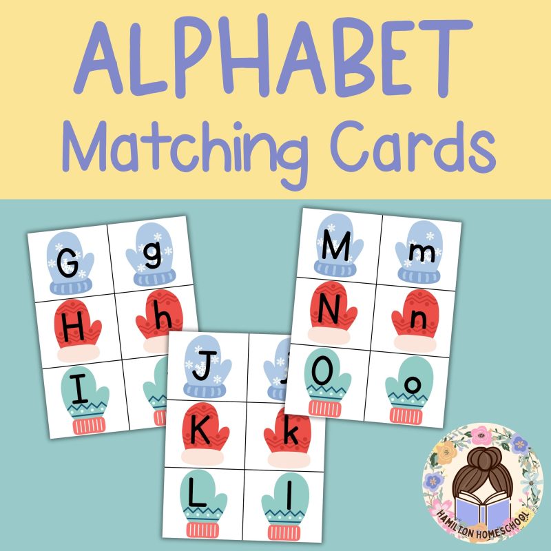 Winter Mitten Alphabet Match Game Upper & Lower Case Letter Matching Cards Preschool - Image 2