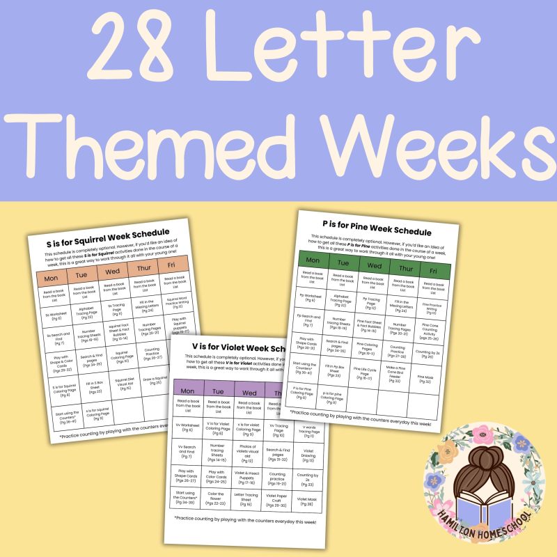 28 Week Alphabet Preschool Curriculum Backyard Nature Theme Activity Units - Image 2