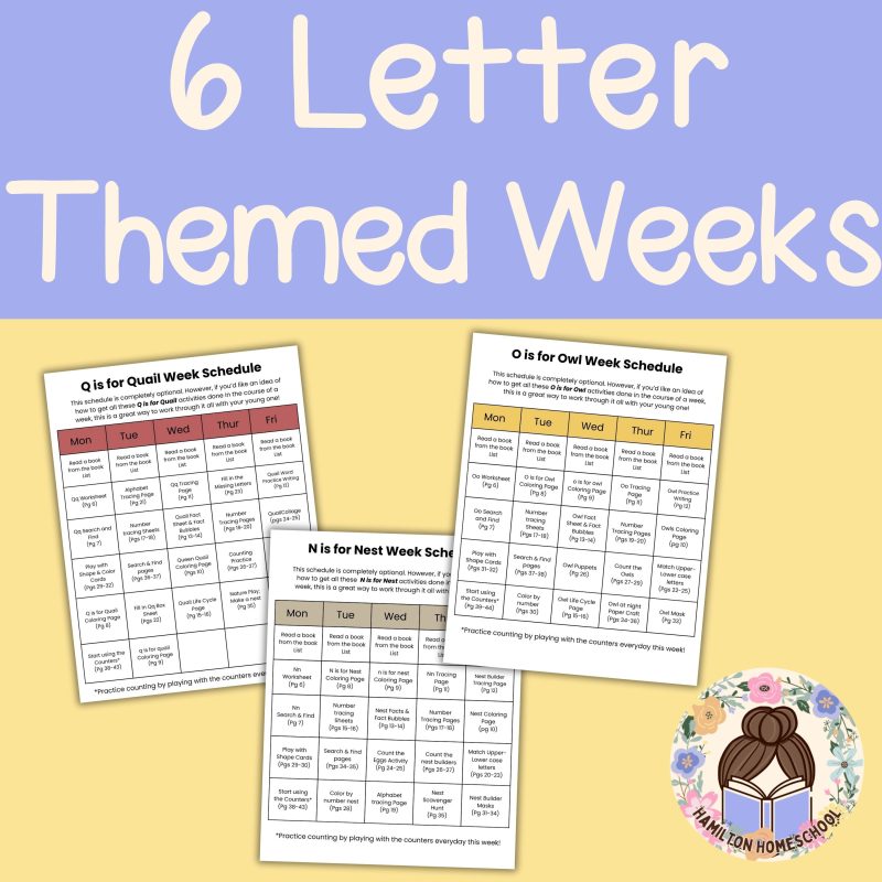 Preschool Bird Bundle Pre-K Learning Pack 6 Week Lessons Kindergarten Worksheets - Image 2