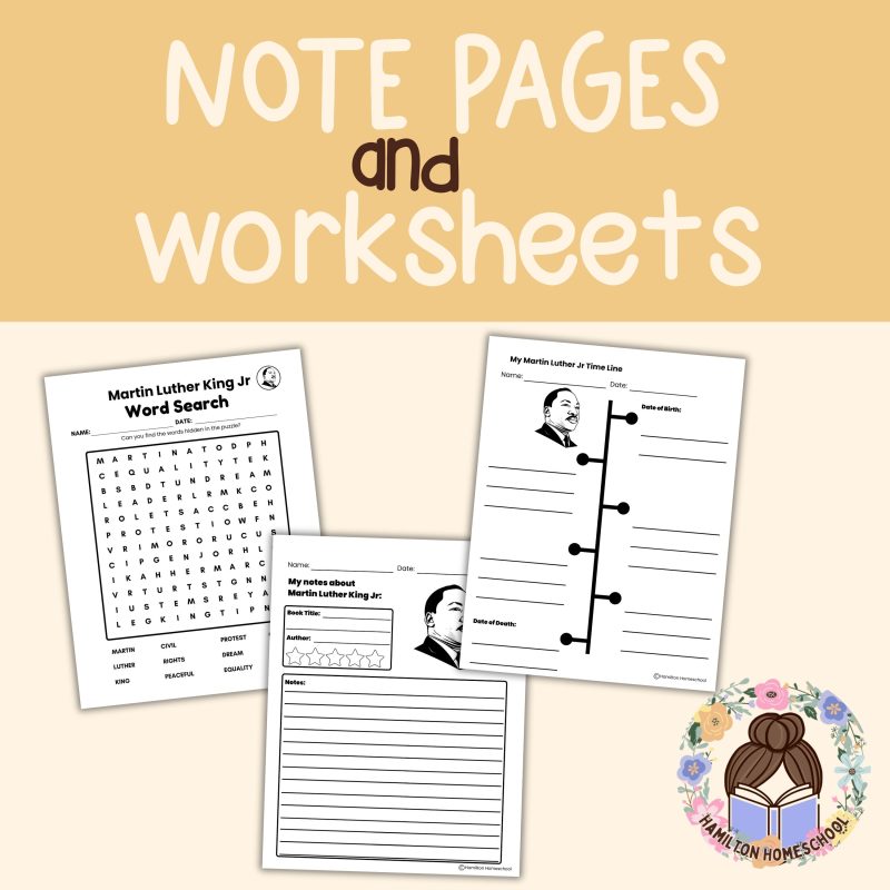 Martin Luther King Jr Student Note Pages & Worksheet Black History - Image 2