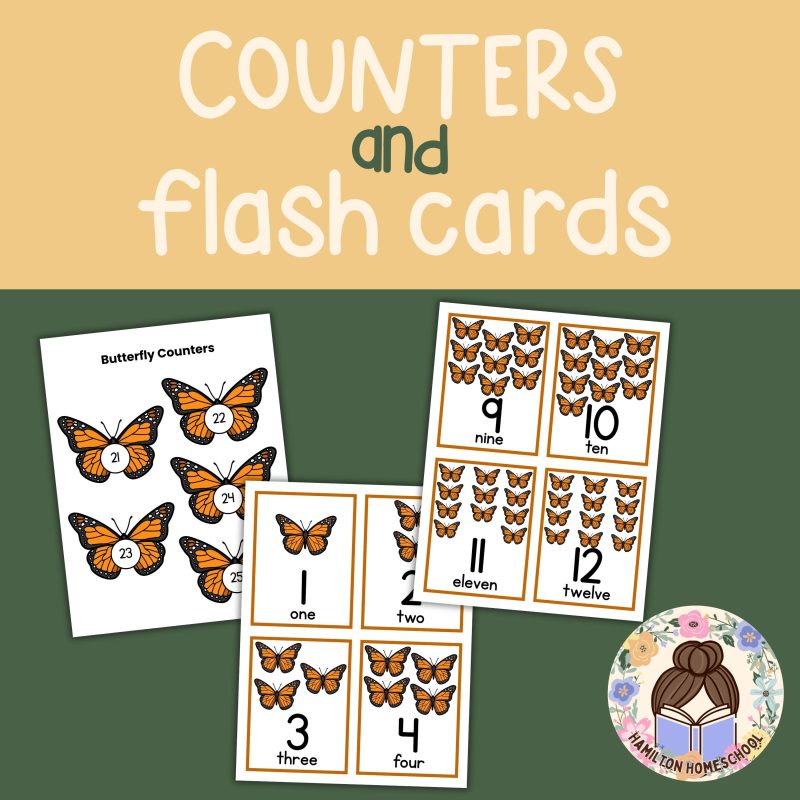 Butterfly Math Activity Bundle Preschool Kindergarten Math Manipulatives Count to 30 - Image 2