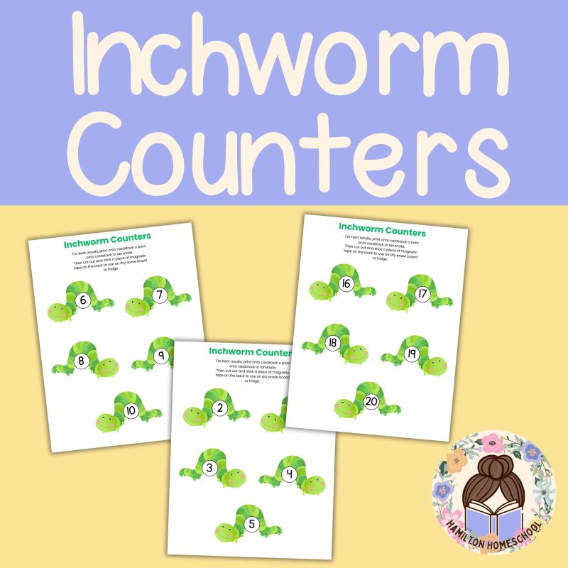 I is for Inchworm Preschool Activity Bundle Kindergarten Pre-K Worksheets - Image 2