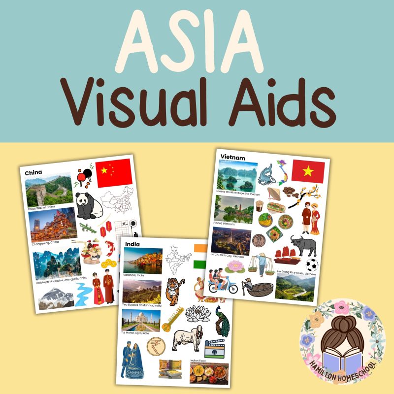 Asia Geography Worksheets Note Pages and Visual Aids Family Unit Study - Image 2