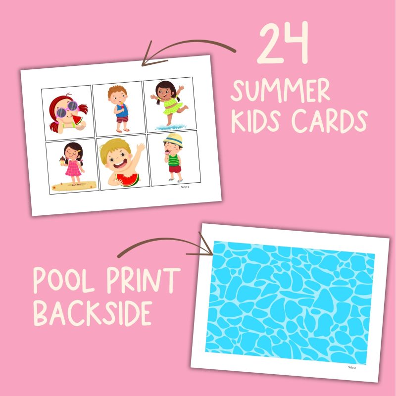 Summer Kids Memory Game Matching Cards - Image 2